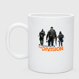 Кружка керамическая с принтом The Division 2 в Кировске, керамика | объем — 330 мл, диаметр — 80 мм. Принт наносится на бока кружки, можно сделать два разных изображения | Тематика изображения на принте: extremis malis | logo | new york | shd agent | the division 2 | the division logo | tom clancys the division