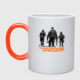 Кружка хамелеон с принтом The Division 2 в Кировске, керамика | меняет цвет при нагревании, емкость 330 мл | Тематика изображения на принте: extremis malis | logo | new york | shd agent | the division 2 | the division logo | tom clancys the division