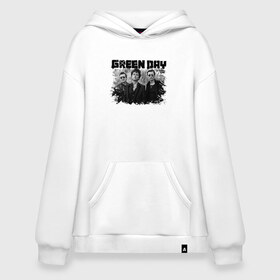 Худи SuperOversize хлопок с принтом GreenDay в Кировске, 70% хлопок, 30% полиэстер, мягкий начес внутри | карман-кенгуру, эластичная резинка на манжетах и по нижней кромке, двухслойный капюшон
 | billie joe armstrong | greenday | rock | альтернативный | билли джо армстронг | гриндей | зеленый день | майк дёрнт | музыка | панк рок | поп панк | рок | тре кул