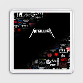 Магнит 55*55 с принтом Metallica | Металлика (Z) в Кировске, Пластик | Размер: 65*65 мм; Размер печати: 55*55 мм | james alan hetfield | джеймс хетфилд | кирк хэмметт | ларс ульрих | металлика | музыка | роберт трухильо | трэш метал | хеви метал
