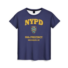 Женская футболка 3D с принтом Бруклин 9-9 департамент NYPD в Кировске, 100% полиэфир ( синтетическое хлопкоподобное полотно) | прямой крой, круглый вырез горловины, длина до линии бедер | 99 | brooklyn 99 | police | бруклин | бруклин 9 9 | девять девять | департамент | джейк | джеффордс | значок | логотип | нью йорк | перальта | сериал | терри | чарльз бойл