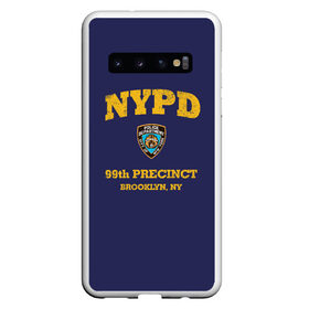 Чехол для Samsung Galaxy S10 с принтом Бруклин 9-9 департамент NYPD в Кировске, Силикон | Область печати: задняя сторона чехла, без боковых панелей | 99 | brooklyn 99 | police | бруклин | бруклин 9 9 | девять девять | департамент | джейк | джеффордс | значок | логотип | нью йорк | перальта | сериал | терри | чарльз бойл