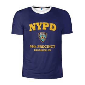 Мужская футболка 3D спортивная с принтом Бруклин 9-9 департамент NYPD в Кировске, 100% полиэстер с улучшенными характеристиками | приталенный силуэт, круглая горловина, широкие плечи, сужается к линии бедра | 99 | brooklyn 99 | police | бруклин | бруклин 9 9 | девять девять | департамент | джейк | джеффордс | значок | логотип | нью йорк | перальта | сериал | терри | чарльз бойл