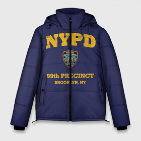 Мужская зимняя куртка 3D с принтом Бруклин 9-9 департамент NYPD в Кировске, верх — 100% полиэстер; подкладка — 100% полиэстер; утеплитель — 100% полиэстер | длина ниже бедра, свободный силуэт Оверсайз. Есть воротник-стойка, отстегивающийся капюшон и ветрозащитная планка. 

Боковые карманы с листочкой на кнопках и внутренний карман на молнии. | Тематика изображения на принте: 99 | brooklyn 99 | police | бруклин | бруклин 9 9 | девять девять | департамент | джейк | джеффордс | значок | логотип | нью йорк | перальта | сериал | терри | чарльз бойл