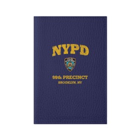 Обложка для паспорта матовая кожа с принтом Бруклин 9-9 департамент NYPD в Кировске, натуральная матовая кожа | размер 19,3 х 13,7 см; прозрачные пластиковые крепления | 99 | brooklyn 99 | police | бруклин | бруклин 9 9 | девять девять | департамент | джейк | джеффордс | значок | логотип | нью йорк | перальта | сериал | терри | чарльз бойл