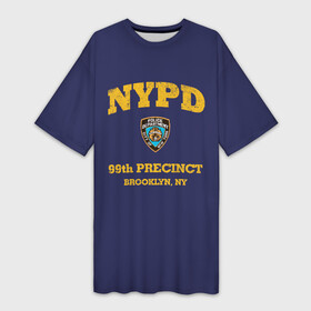 Платье-футболка 3D с принтом Бруклин 9 9 департамент NYPD в Кировске,  |  | 99 | brooklyn 99 | police | бруклин | бруклин 9 9 | девять девять | департамент | джейк | джеффордс | значок | логотип | нью йорк | перальта | сериал | терри | чарльз бойл
