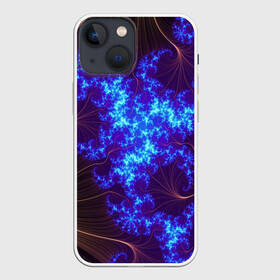 Чехол для iPhone 13 mini с принтом FRACTAL STORM в Кировске,  |  | abstract | abstraction | color | fractal | geometry | paitnt | polygon | polygonal | psy | абстракция | геометрия | краски | неоновые | полигоны | психоделика | фрактал