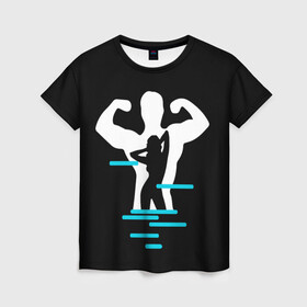 Женская футболка 3D с принтом титан в Кировске, 100% полиэфир ( синтетическое хлопкоподобное полотно) | прямой крой, круглый вырез горловины, длина до линии бедер | crossfit | sport | бодибилдинг | зал | мужчина | мускулы | мышцы | сила | спорт | фитнес