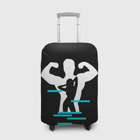 Чехол для чемодана 3D с принтом титан в Кировске, 86% полиэфир, 14% спандекс | двустороннее нанесение принта, прорези для ручек и колес | crossfit | sport | бодибилдинг | зал | мужчина | мускулы | мышцы | сила | спорт | фитнес