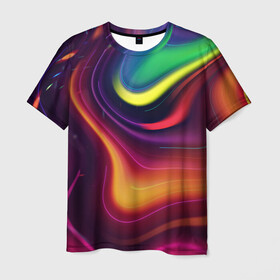 Мужская футболка 3D с принтом Acid Club в Кировске, 100% полиэфир | прямой крой, круглый вырез горловины, длина до линии бедер | acid | hyper | neon | абстракция | дискотека | кислота | кислотная футболка | кислотный цвет | клуб | клубная | неон | неоновый свет | ночной | хайп | хайпер