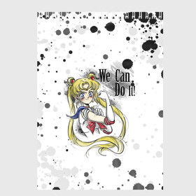 Скетчбук с принтом Sailor Moon We can do it! в Кировске, 100% бумага
 | 48 листов, плотность листов — 100 г/м2, плотность картонной обложки — 250 г/м2. Листы скреплены сверху удобной пружинной спиралью | ami | girl | mizuno | moon | sailor | tsukino | usagi | ами | банни | волшебница | девушка | малышка | махо сёдзё | мидзуно | минако | мун | рэй | сейлор | усаги | хино | цукино | чибиуса