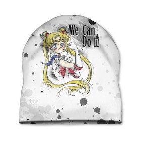 Шапка 3D с принтом Sailor Moon. We can do it! в Кировске, 100% полиэстер | универсальный размер, печать по всей поверхности изделия | ami | girl | mizuno | moon | sailor | tsukino | usagi | ами | банни | волшебница | девушка | малышка | махо сёдзё | мидзуно | минако | мун | рэй | сейлор | усаги | хино | цукино | чибиуса