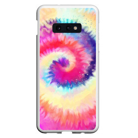 Чехол для Samsung S10E с принтом Tie Dye vortex в Кировске, Силикон | Область печати: задняя сторона чехла, без боковых панелей | Тематика изображения на принте: art | hype | maelstrom | swirl | tie dye | trend | vortex | акварель | акрил | арт | буйство | вихрь | дизайн | завихрение | краски | красок | тай дай | торнадо | тренд | трендовая | хайповая