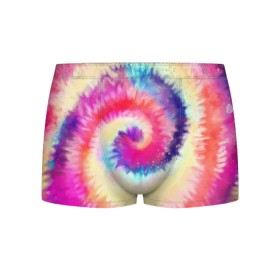 Мужские трусы 3D с принтом Tie Dye vortex в Кировске, 50% хлопок, 50% полиэстер | классическая посадка, на поясе мягкая тканевая резинка | art | hype | maelstrom | swirl | tie dye | trend | vortex | акварель | акрил | арт | буйство | вихрь | дизайн | завихрение | краски | красок | тай дай | торнадо | тренд | трендовая | хайповая