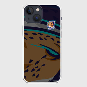 Чехол для iPhone 13 mini с принтом Форма Cheetah в Кировске,  |  | design | logo | mascot | баскетбол | гепард | герои | животное | звери | зверь | киберспорт | кошка | охота | рысь | спортивная | стиль | талисман | фитнес | форма | футбол | хищник | яркие