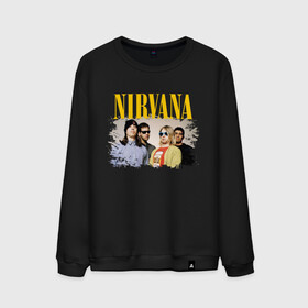 Мужской свитшот хлопок с принтом NIRVANA в Кировске, 100% хлопок |  | cobain | kurt donald cobain | nirvana | smile | альтернативный рок | гранж | дэйв грол | крист новоселич | курт кобейн | нирвана | смайл