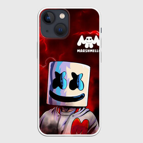 Чехол для iPhone 13 mini с принтом MARSHMELLO в Кировске,  |  | marshmello | music | дым | зефир | зефирка | лого | лого marshmello | лого маршмеллоу | логотип | логотип marshmello | логотип маршмеллоу | маршиеллоу | маска | музыка | музыкант