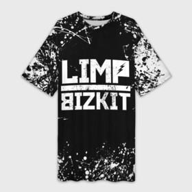 Платье-футболка 3D с принтом Limp Bizkit в Кировске,  |  | bizkit | limp | limp bizkit | music | rock | бизкиты | лимп бизкит | лимпы | липкие письки | музыка | рок