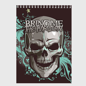 Скетчбук с принтом Bring Me the Horizon в Кировске, 100% бумага
 | 48 листов, плотность листов — 100 г/м2, плотность картонной обложки — 250 г/м2. Листы скреплены сверху удобной пружинной спиралью | bmth | metal | music | official | rca records label | rock | sempiternal | video | британская | группа | дэткор | поп | рок