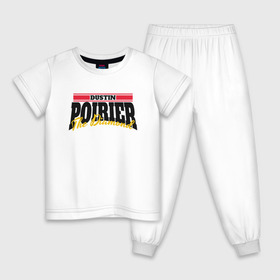 Детская пижама хлопок с принтом Dustin Poirier в Кировске, 100% хлопок |  брюки и футболка прямого кроя, без карманов, на брюках мягкая резинка на поясе и по низу штанин
 | 