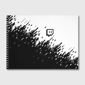 Альбом для рисования с принтом Twitch в Кировске, 100% бумага
 | матовая бумага, плотность 200 мг. | game | gamer | twitch | игра | игры | компьютер | стрим | стример | твитч | твич