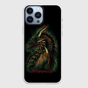 Чехол для iPhone 13 Pro Max с принтом THE ELDER SCROLLS в Кировске,  |  | dovahkiin | dragonborn | fus ro dah | rpg | skyrim | tes | tes skyrim | the elder scrolls | the elder scrolls skyrim | докавин | рпг | скайрим