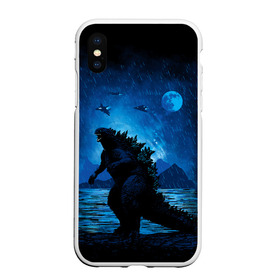 Чехол силиконовый для Apple iPhone XS Max матовый NEW с принтом GODZILLA в Кировске, Силикон | Область печати: задняя сторона чехла, без боковых панелей | comic con | godzilla | gojira | logo | годзилла | знаки | иероглифы | лого | монстр | фильм | чудовище