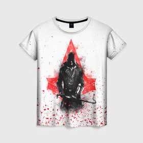 Женская футболка 3D с принтом ASSASSIN`S CREED в Кировске, 100% полиэфир ( синтетическое хлопкоподобное полотно) | прямой крой, круглый вырез горловины, длина до линии бедер | slayer | асасин | ассасин крид | ассассин | тамплиеры