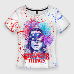 Женская футболка 3D Slim с принтом STRANGER THINGS | ОЧЕНЬ СТРАННЫЕ ДЕЛА в Кировске,  |  | 11 | stranger things | одди | одиннадцатая | очень странные дела | сериалы