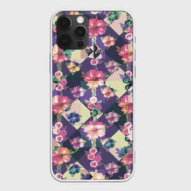 Чехол для iPhone 12 Pro Max с принтом Цветочный пазл в Кировске, Силикон |  | бутон бутоны | геометрия | лист | листья | пазл | природа | ромб | ромбы | узор | узоры | цветок | цветы