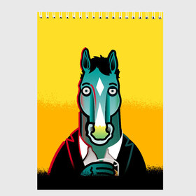 Скетчбук с принтом BoJack Horseman в Кировске, 100% бумага
 | 48 листов, плотность листов — 100 г/м2, плотность картонной обложки — 250 г/м2. Листы скреплены сверху удобной пружинной спиралью | Тематика изображения на принте: bojack horseman | конь боджек