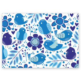 Поздравительная открытка с принтом Воробушки в Кировске, 100% бумага | плотность бумаги 280 г/м2, матовая, на обратной стороне линовка и место для марки
 | bird | forest | russia | winter | воробей | гжель | голубь | зима | лес | настроение | птица | птицы | россия | синий | синичка | хобби | хохлома | цвет | цветы
