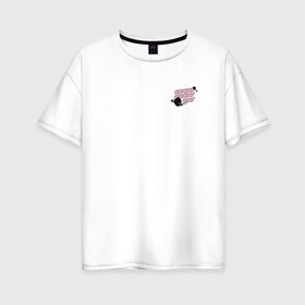 Женская футболка хлопок Oversize с принтом BT21 в Кировске, 100% хлопок | свободный крой, круглый ворот, спущенный рукав, длина до линии бедер
 | bt21 | bts | k pop | бт21 | бтс | бтс 2020 | группа бтс | к поп | кей поп | кейпоп