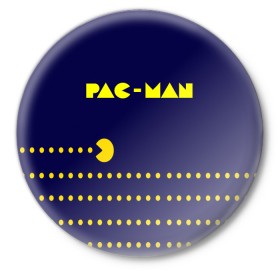 Значок с принтом PAC-MAN в Кировске,  металл | круглая форма, металлическая застежка в виде булавки | Тематика изображения на принте: 1980 | game | ghostbusters | pac man | игра | монстры | охотники за привидениями | пэкмен | уровень | ход