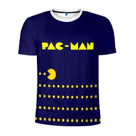Мужская футболка 3D спортивная с принтом PAC-MAN в Кировске, 100% полиэстер с улучшенными характеристиками | приталенный силуэт, круглая горловина, широкие плечи, сужается к линии бедра | 1980 | game | ghostbusters | pac man | игра | монстры | охотники за привидениями | пэкмен | уровень | ход