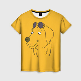 Женская футболка 3D с принтом Mr. Peanutbutter в Кировске, 100% полиэфир ( синтетическое хлопкоподобное полотно) | прямой крой, круглый вырез горловины, длина до линии бедер | Тематика изображения на принте: bojack horseman | mr. peanutbutter | конь боджек | мистер арахисовое масло | мистер подхвост