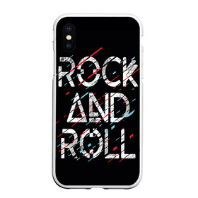 Чехол для iPhone XS Max матовый с принтом Rock And Roll в Кировске, Силикон | Область печати: задняя сторона чехла, без боковых панелей | модный | музыка | надписи | надпись | песня | рок н ролл | символы | сообщение | танец | текст | фраза | цитаты | черный