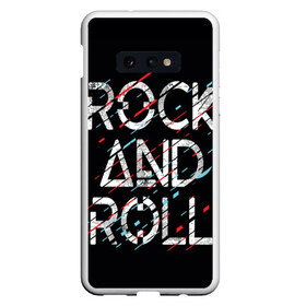 Чехол для Samsung S10E с принтом Rock And Roll в Кировске, Силикон | Область печати: задняя сторона чехла, без боковых панелей | модный | музыка | надписи | надпись | песня | рок н ролл | символы | сообщение | танец | текст | фраза | цитаты | черный