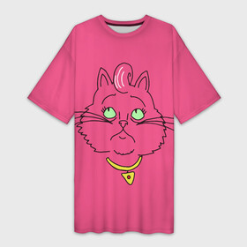 Платье-футболка 3D с принтом Princess Carolyn в Кировске,  |  | bojack horseman | cat | princess carolyn | конь боджек