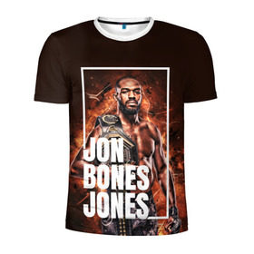 Мужская футболка 3D спортивная с принтом Jon Jones в Кировске, 100% полиэстер с улучшенными характеристиками | приталенный силуэт, круглая горловина, широкие плечи, сужается к линии бедра | bones jones | jon bones jones | jon jones | jonny bones | jonnybones | mma | ufc | джон джонс | мма