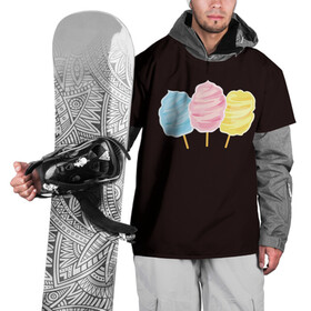 Накидка на куртку 3D с принтом Сладкая вата в Кировске, 100% полиэстер |  | вата | воздушная | воздушная вата | летнее настроение | сладкоежка