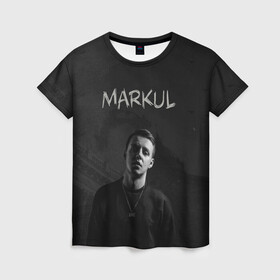 Женская футболка 3D с принтом MARKUL в Кировске, 100% полиэфир ( синтетическое хлопкоподобное полотно) | прямой крой, круглый вырез горловины, длина до линии бедер | depression | gang | great | green | markul | park | маркул