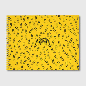 Альбом для рисования с принтом Пошлая Молли Смайлики в Кировске, 100% бумага
 | матовая бумага, плотность 200 мг. | pop | punk | rock | желтый | лого | панк | паттерн | поп | рок | смайл | смайлик