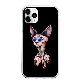 Чехол для iPhone 11 Pro Max матовый с принтом Сфинкс в Кировске, Силикон |  | animal | animals | beast | cat | tattoo | египет | египетский | животное | животные | зверь | кот | котенок | котята | кошка | лысый | модный | очки | сфинкс | тату | татуировка | татуировки