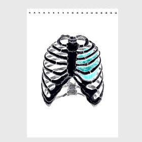 Скетчбук с принтом X-Ray в Кировске, 100% бумага
 | 48 листов, плотность листов — 100 г/м2, плотность картонной обложки — 250 г/м2. Листы скреплены сверху удобной пружинной спиралью | Тематика изображения на принте: bone | bones | chest | heart | hearts | love | organ | organs | ribs | skeleton | x ray | грудная клетка | кости | кость | орган | органы | ребра | рентген | сердца | сердце | скелет