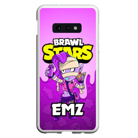 Чехол для Samsung S10E с принтом BRAWL STARS EMZ в Кировске, Силикон | Область печати: задняя сторона чехла, без боковых панелей | Тематика изображения на принте: brawl stars | brawl stars emz | brawler | emz | бравл старз | бравлер | эмз