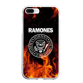 Чехол для iPhone 7Plus/8 Plus матовый с принтом Ramones в Кировске, Силикон | Область печати: задняя сторона чехла, без боковых панелей | music | ramones | rock | музыка | рамонез | рамонес | рамонс | рок