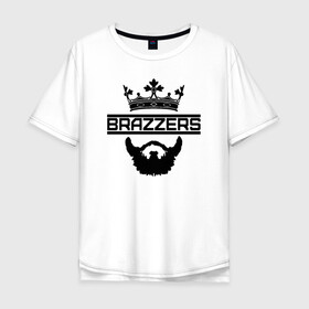 Мужская футболка хлопок Oversize с принтом Brazzers в Кировске, 100% хлопок | свободный крой, круглый ворот, “спинка” длиннее передней части | brazzers | milf | ананизм | ананист | бразерс | браззерс | милф | сайт