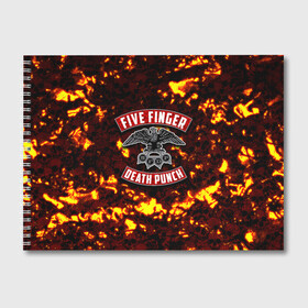 Альбом для рисования с принтом Five Finger Death Punch в Кировске, 100% бумага
 | матовая бумага, плотность 200 мг. | 5fdp | death | ffdp | finger | five | five finger death punch | punch | грув метал