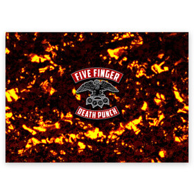 Поздравительная открытка с принтом Five Finger Death Punch в Кировске, 100% бумага | плотность бумаги 280 г/м2, матовая, на обратной стороне линовка и место для марки
 | 5fdp | death | ffdp | finger | five | five finger death punch | punch | грув метал